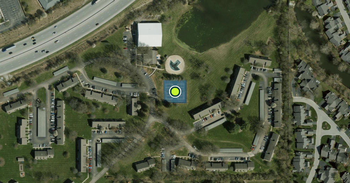 Satellite view of Indianapolis Pickleball Courts