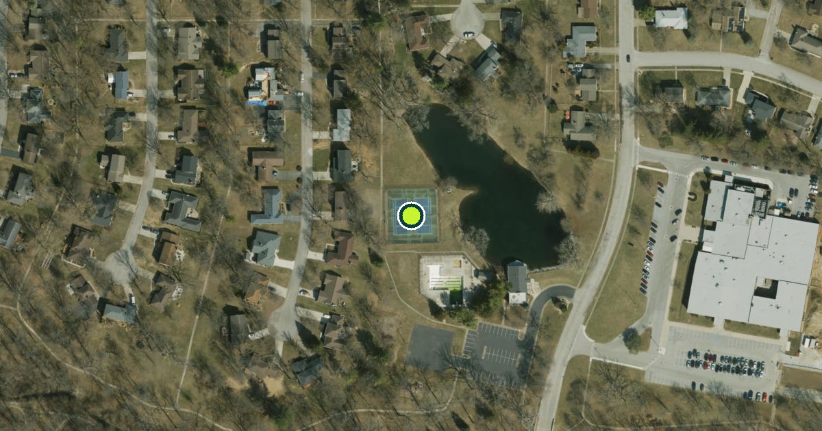 Satellite view of Indianapolis Pickleball Courts