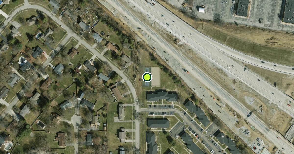 Satellite view of Indianapolis Pickleball Courts