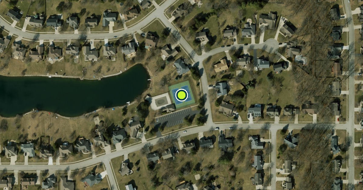 Satellite view of Indianapolis Pickleball Courts