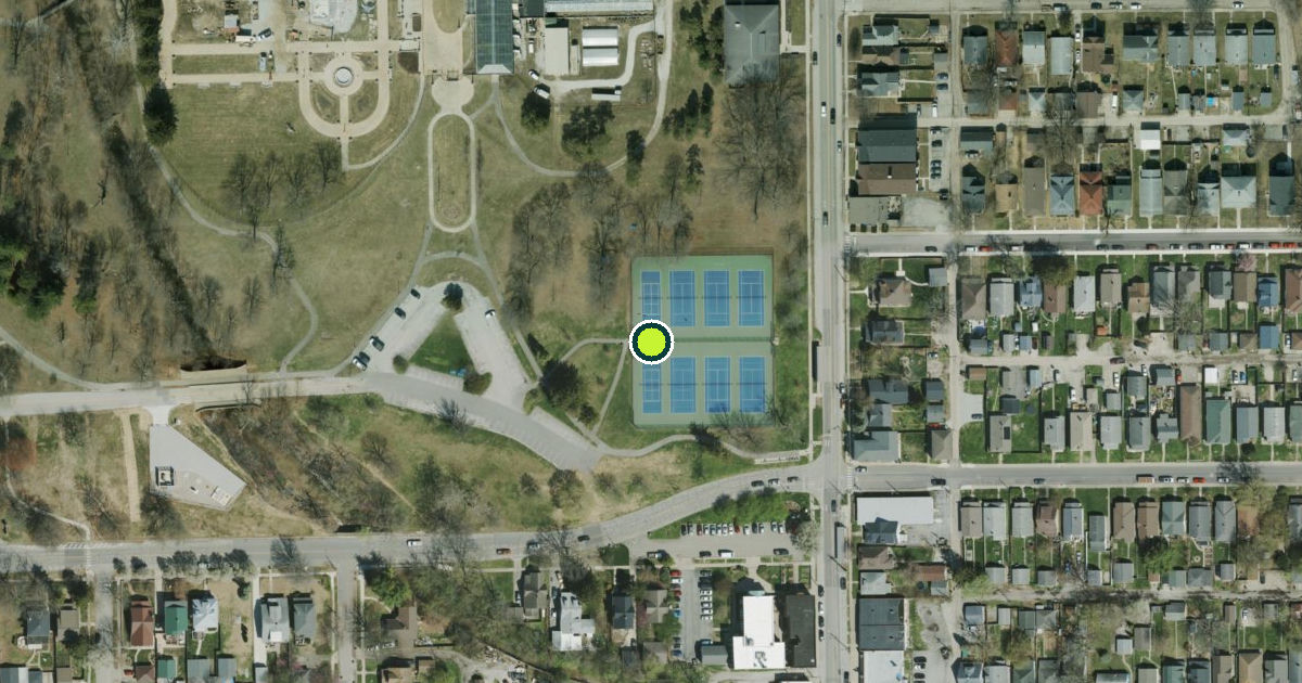 Satellite view of Indianapolis Pickleball Courts