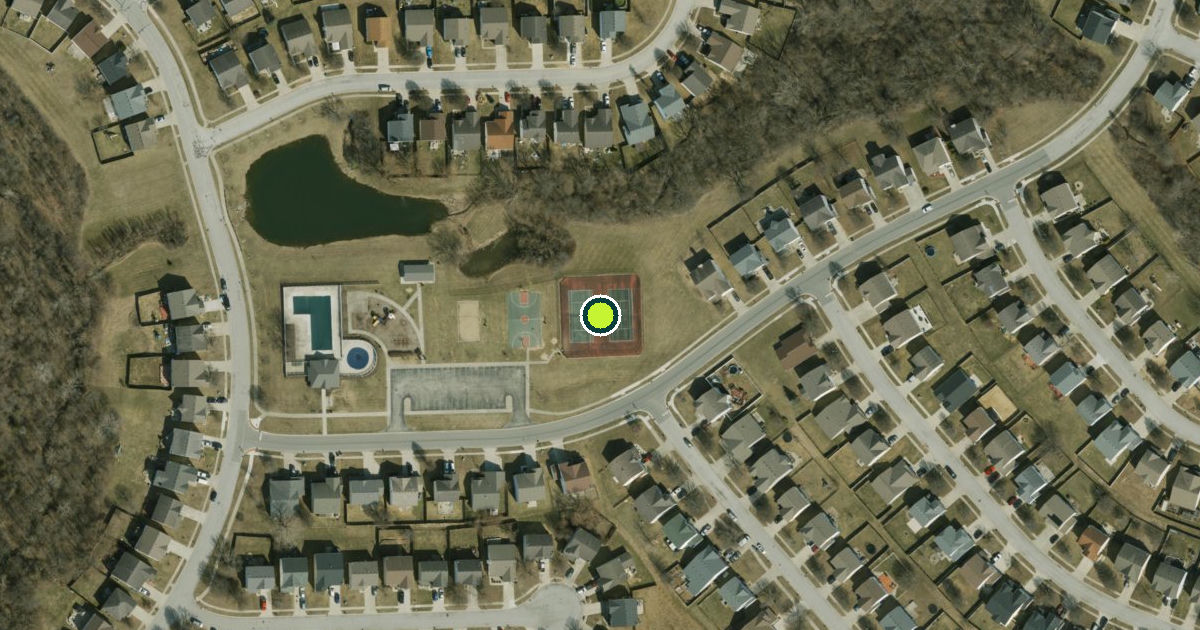 Satellite view of Indianapolis Pickleball Courts