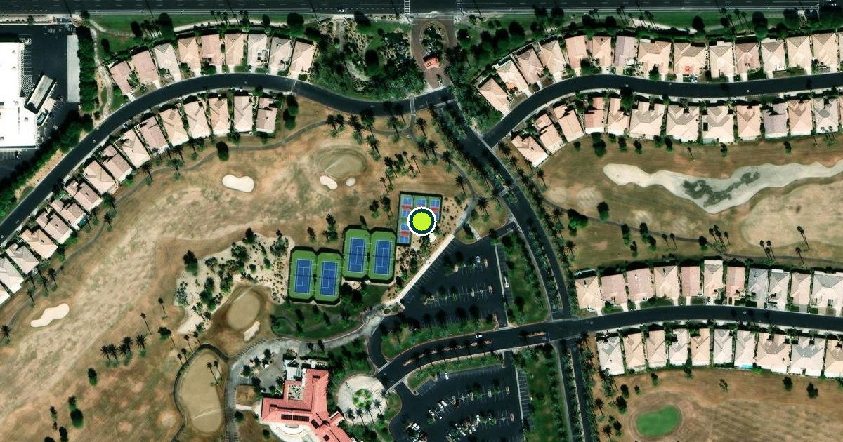 Satellite view of Indio Pickleball Courts