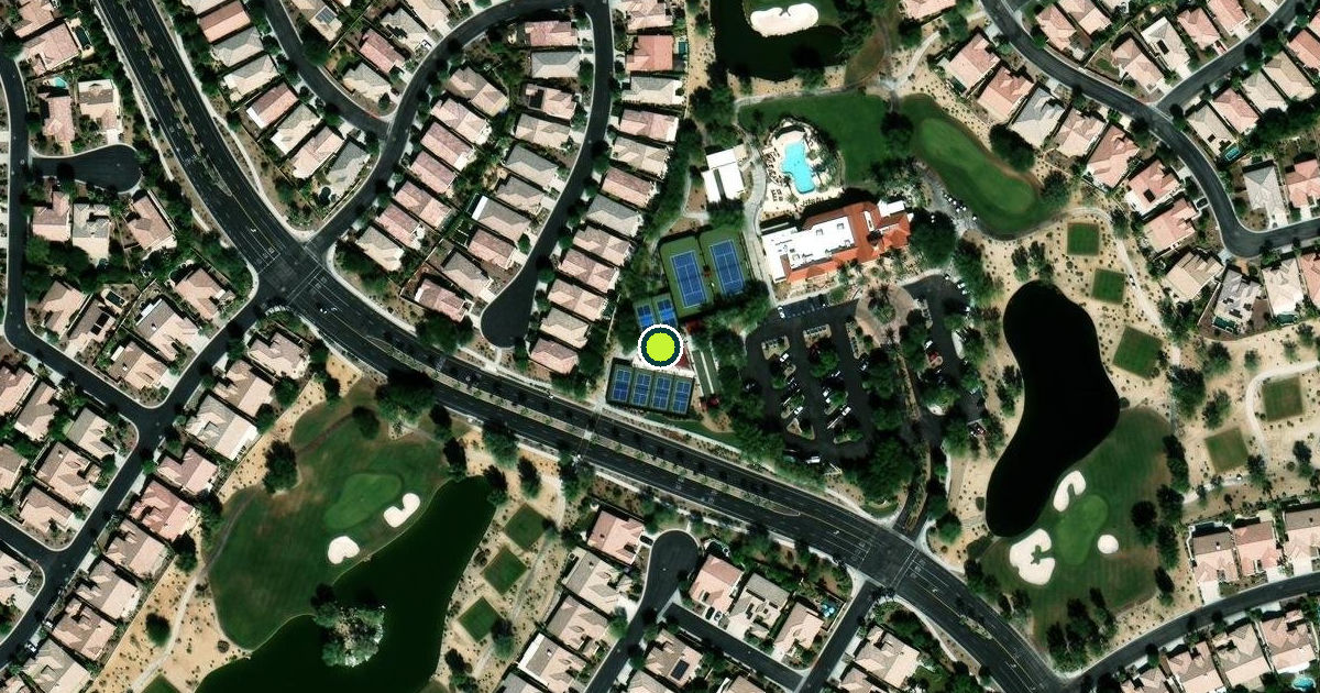 Satellite view of Indio Pickleball Courts