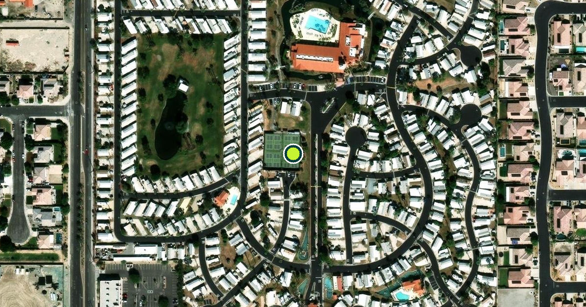 Satellite view of Indio Pickleball Courts