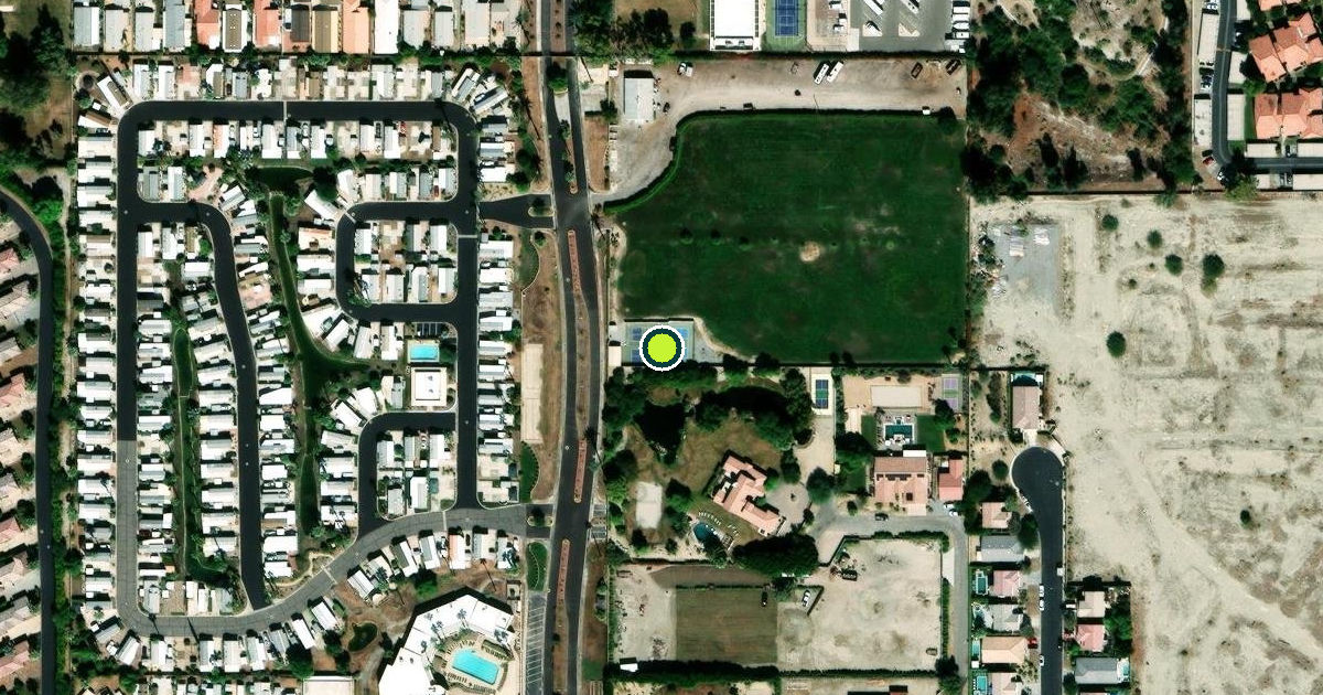 Satellite view of Indio Pickleball Courts