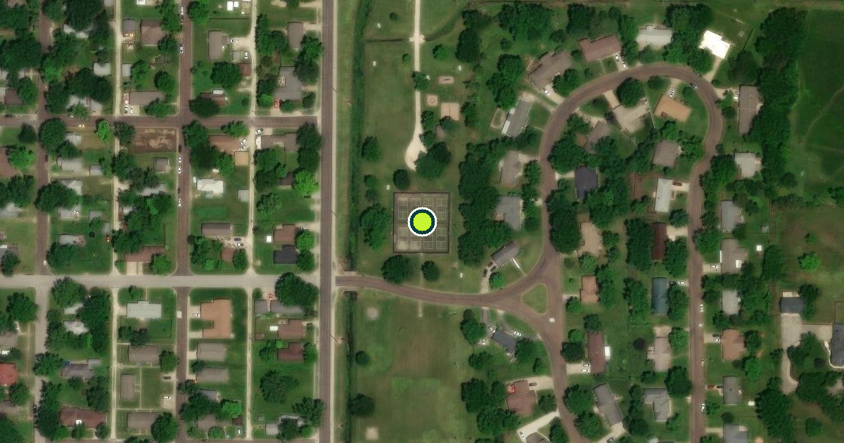 Satellite view of Iola Pickleball Courts