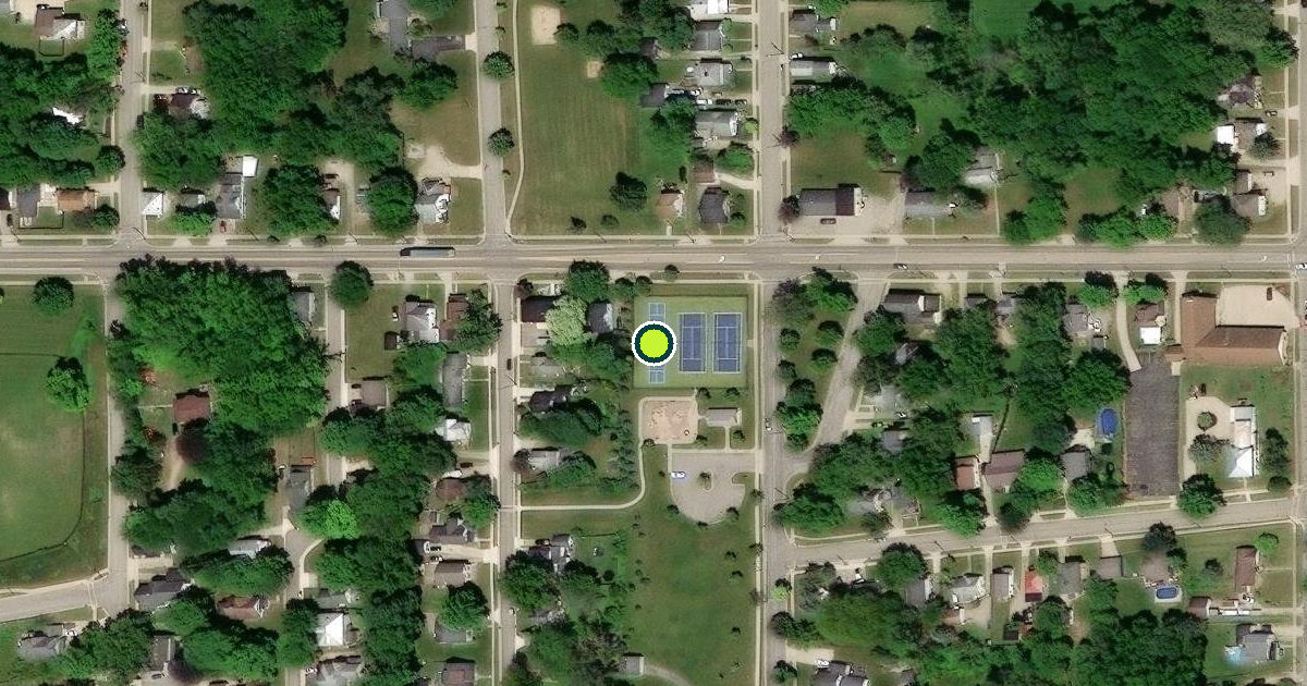 Satellite view of Ionia Pickleball Courts