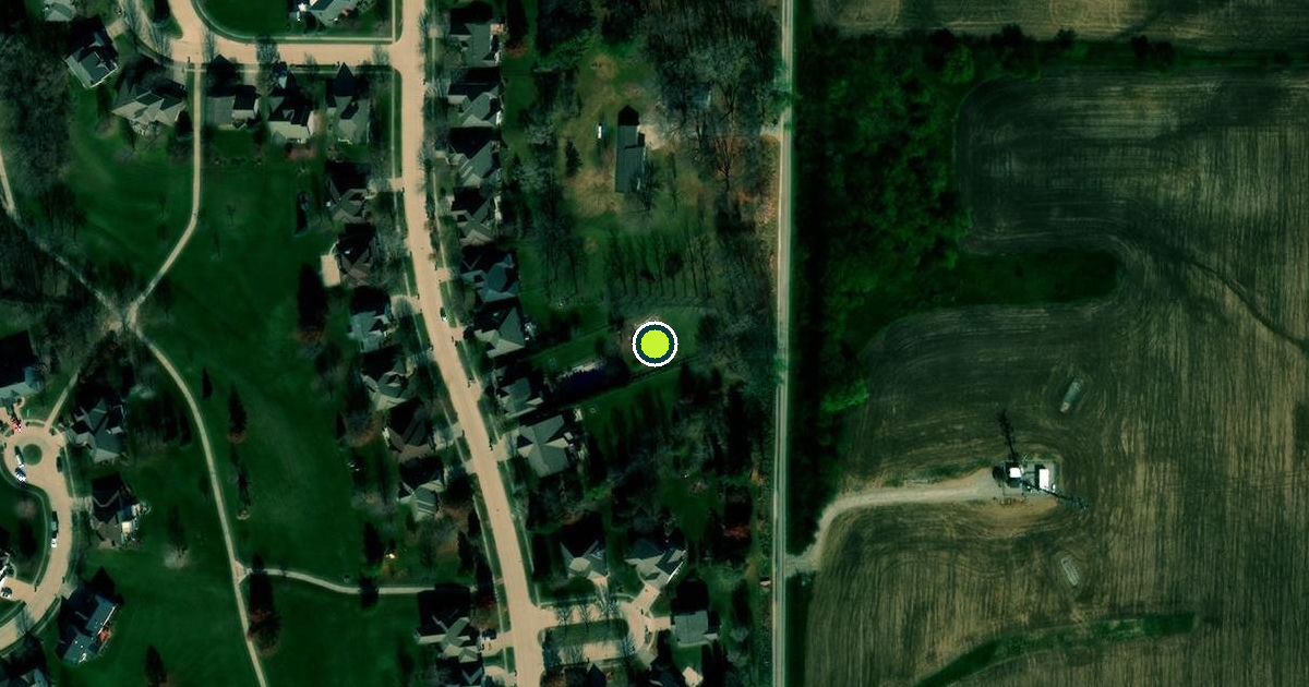 Satellite view of Iowa City Pickleball Courts