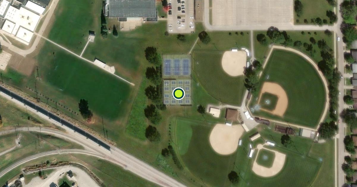 Satellite view of Iowa City Pickleball Courts