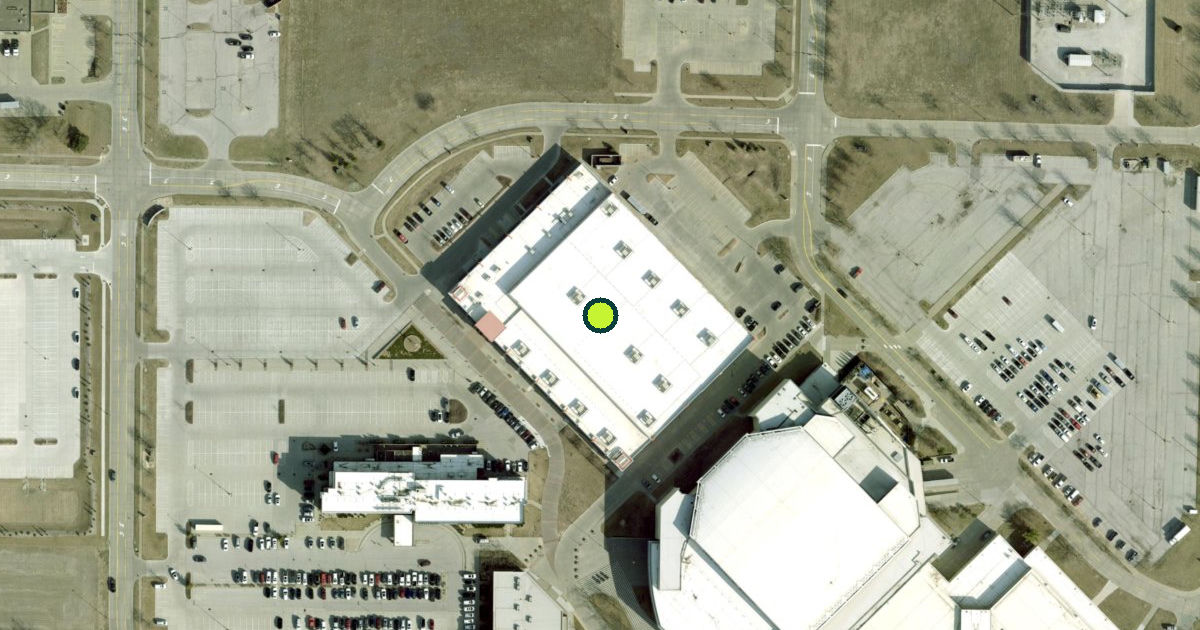 Satellite view of Iowa West Field House