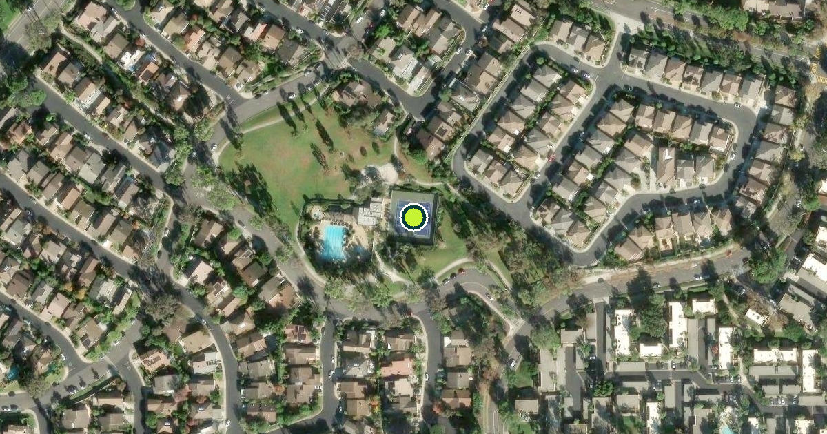 Satellite view of Irvine Pickleball Courts