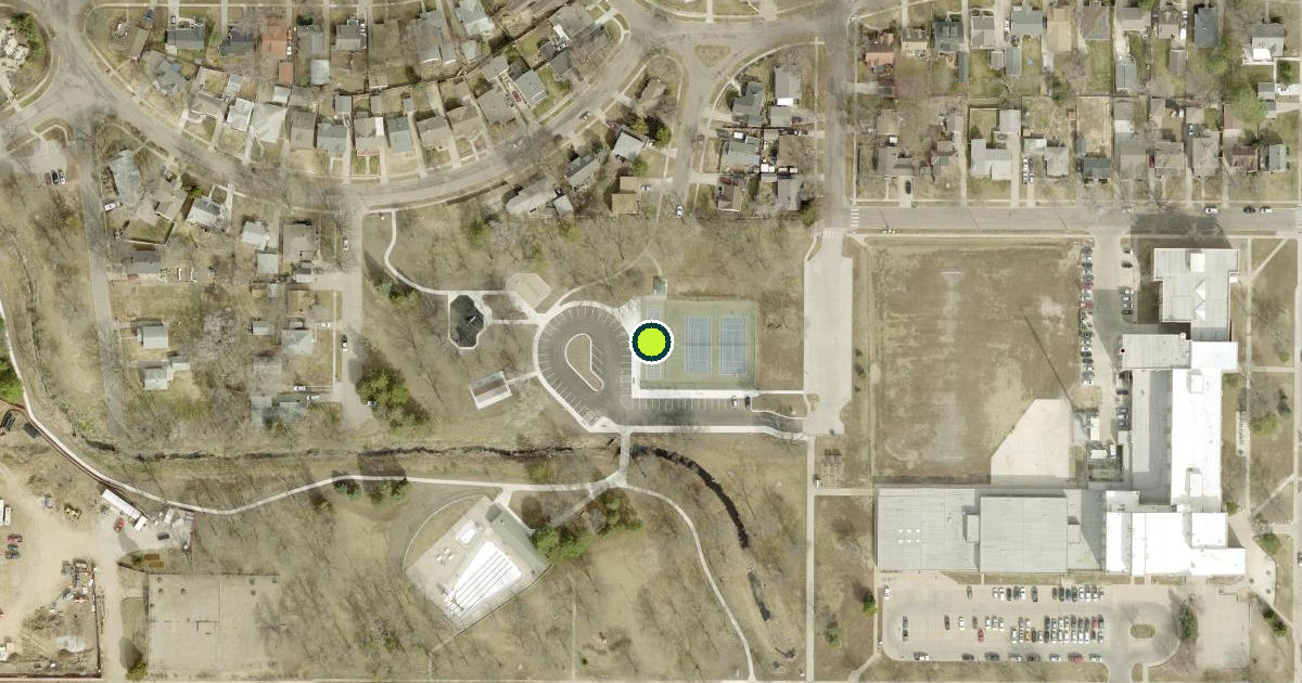 Satellite view of Irvingdale Park Pickleball Courts