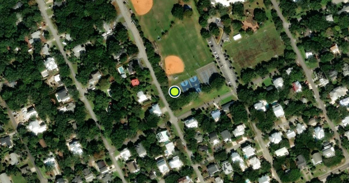 Satellite view of Isle of Palms Pickleball Courts