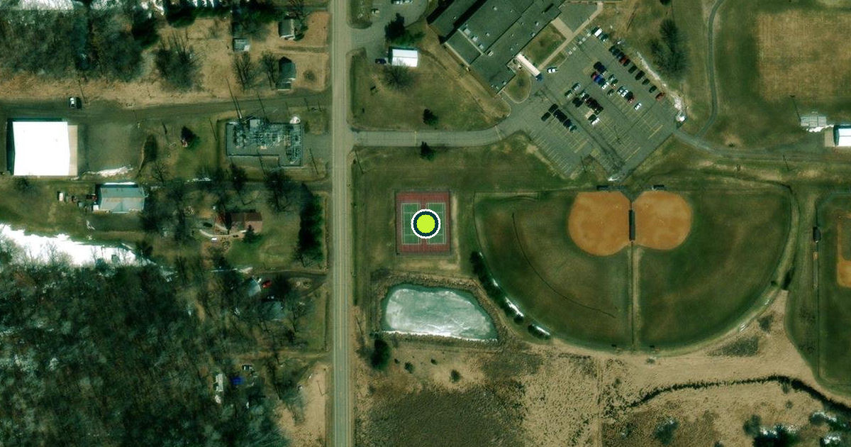 Satellite view of Isle Pickleball Courts