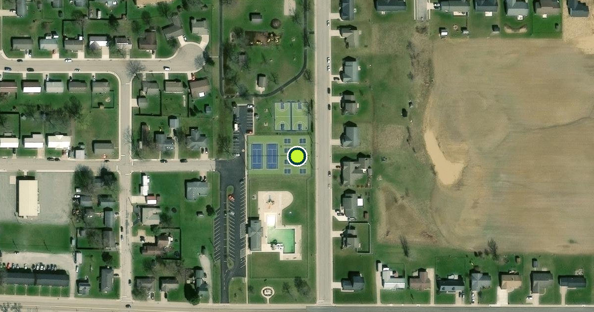 Satellite view of Jackson Center Pickleball Courts