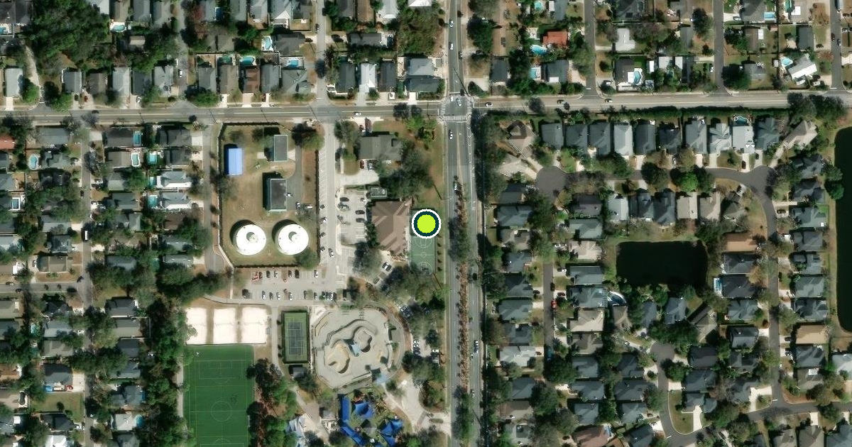 Satellite view of Jacksonville Beach Pickleball Courts