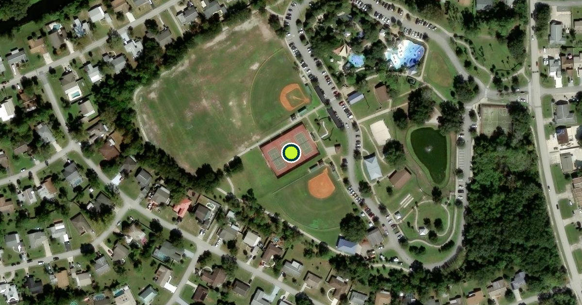 Satellite view of James F. Holland Memorial Park Pickleball Courts