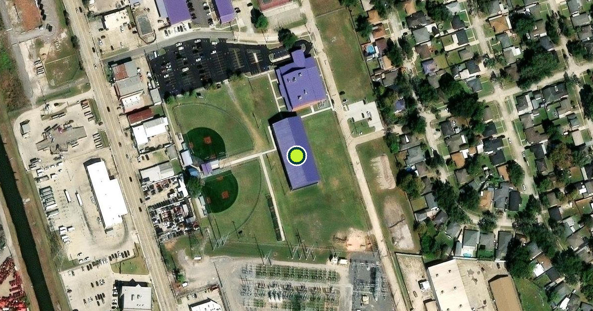 Satellite view of Jefferson Parish Pickleball Courts