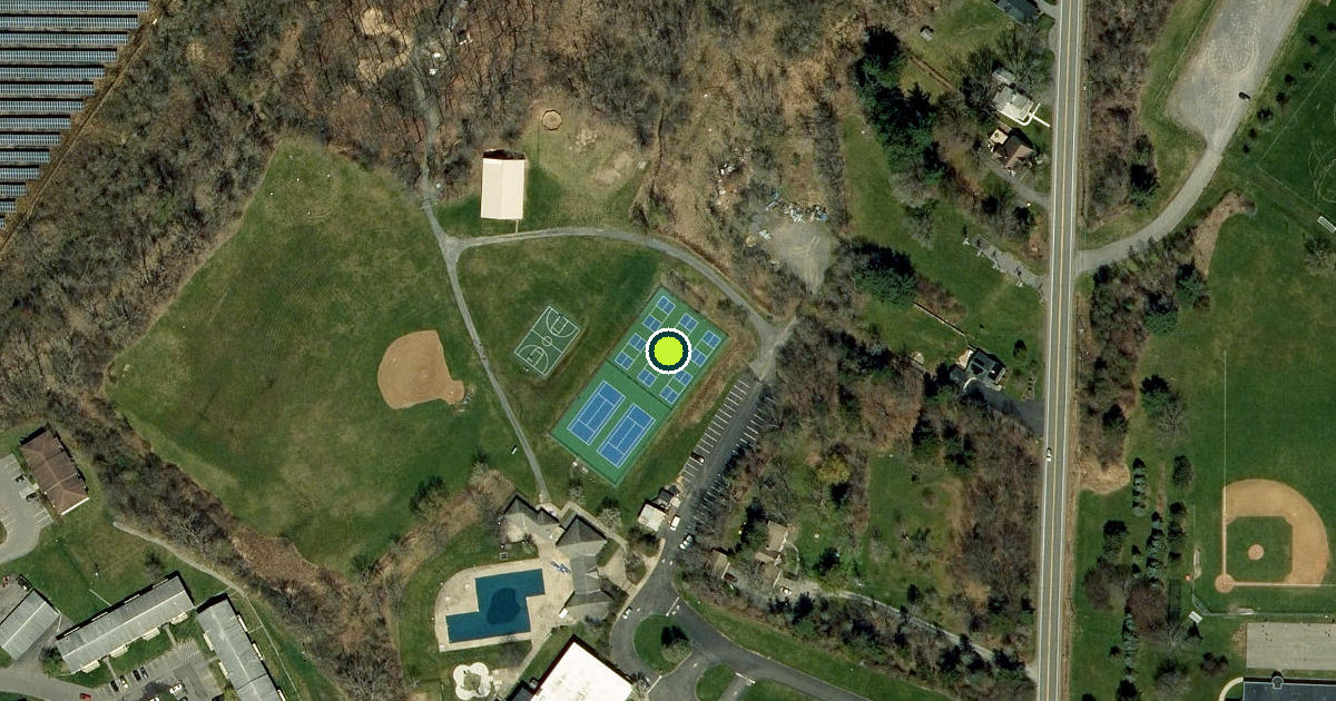 Satellite view of Jewish Community Center of Schenectady Pickleball Courts