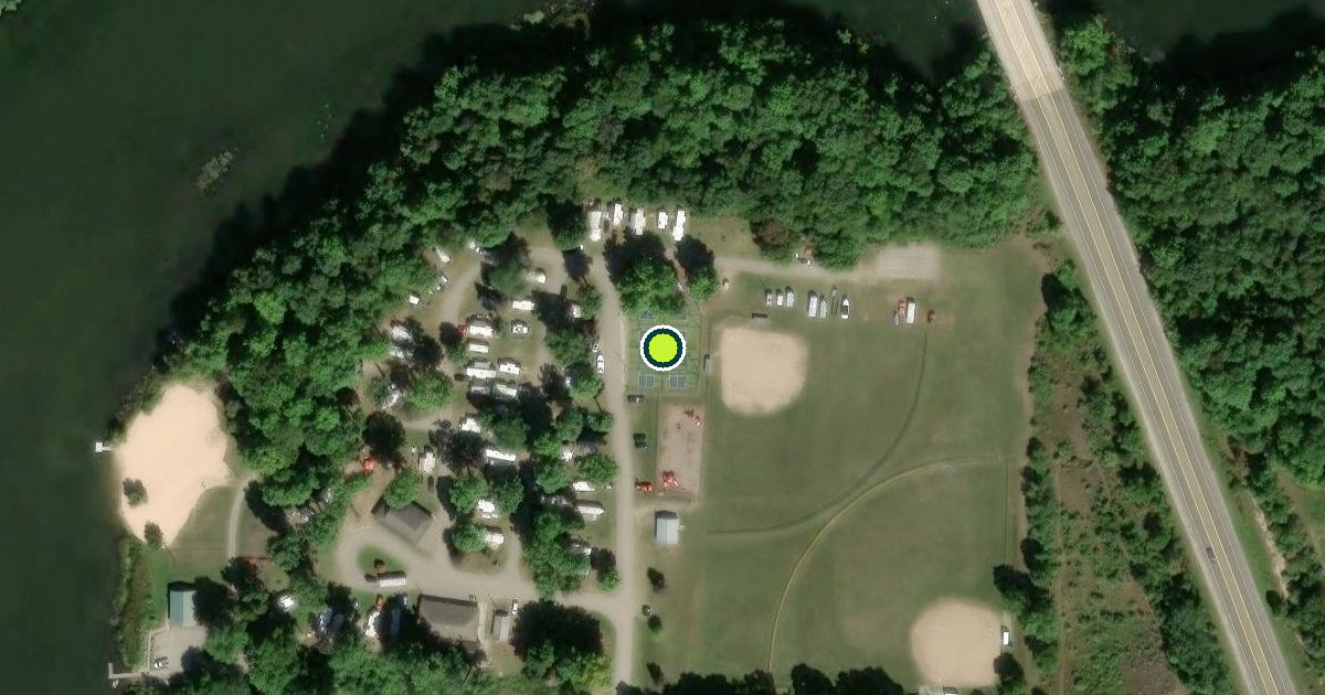Satellite view of John Gurney Park Pickleball Courts