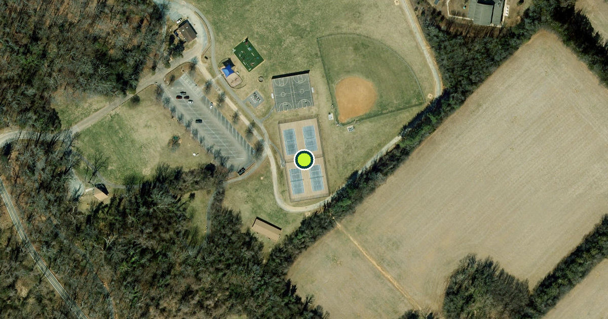 Satellite view of John Lee Pratt Memorial Park Pickleball Courts