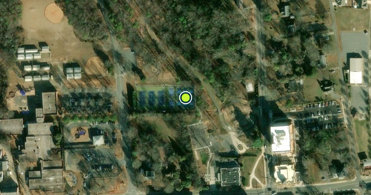 Satellite view of John M. Holbrook Memorial Park Pickleball Courts