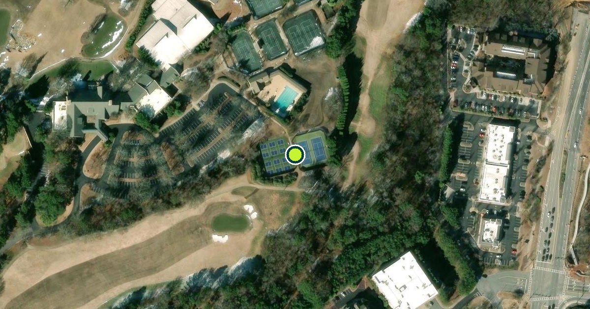 Satellite view of Johns Creek Pickleball Courts