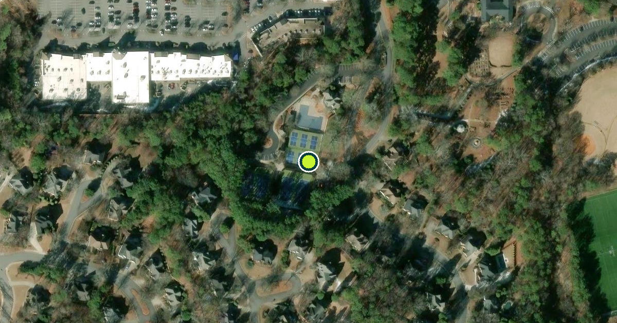 Satellite view of Johns Creek Pickleball Courts