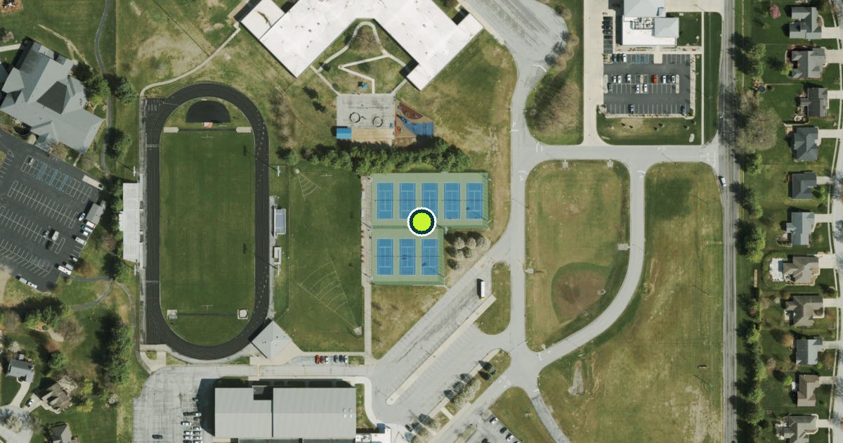Satellite view of Johnson County Pickleball Courts