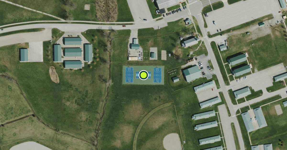 Satellite view of Johnson County Pickleball Courts