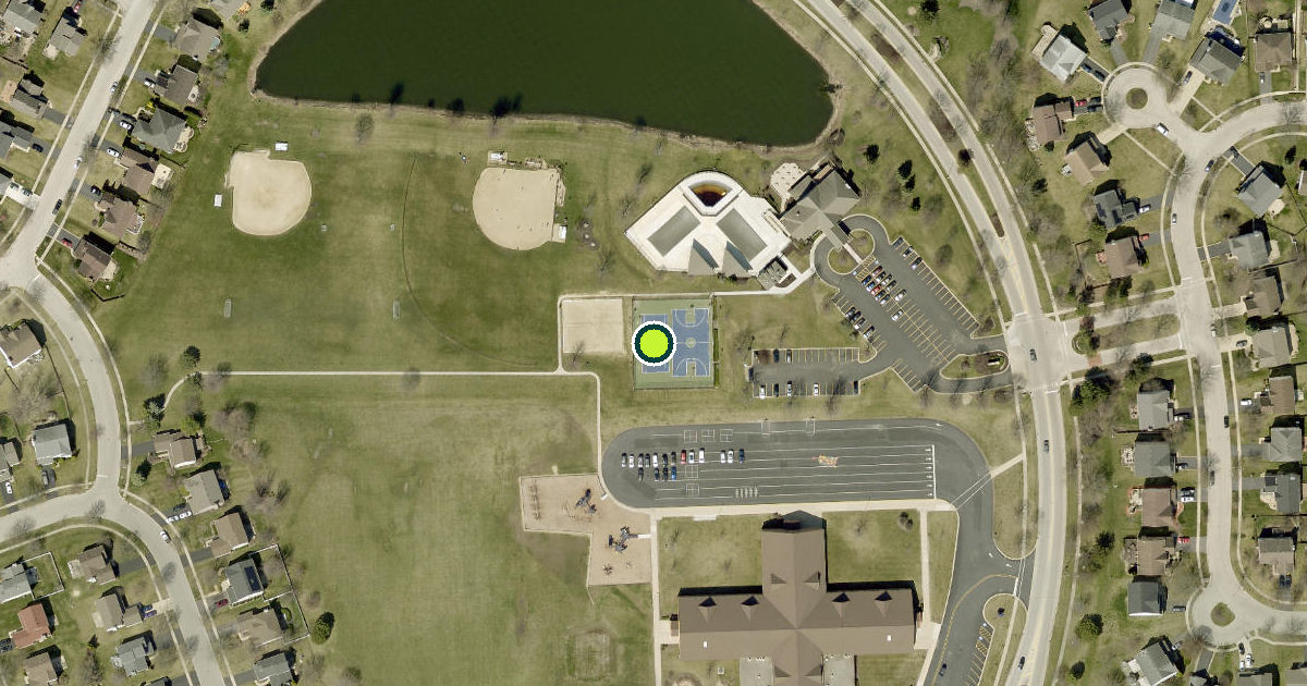 Satellite view of Joliet Pickleball Courts