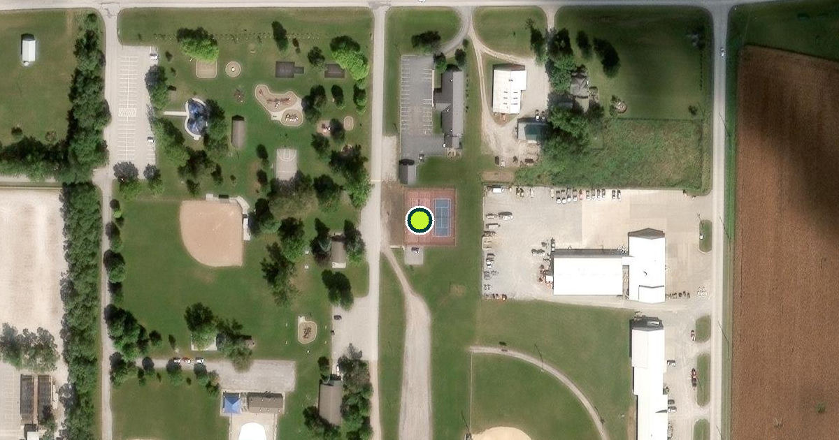 Satellite view of Kalona Pickleball Courts