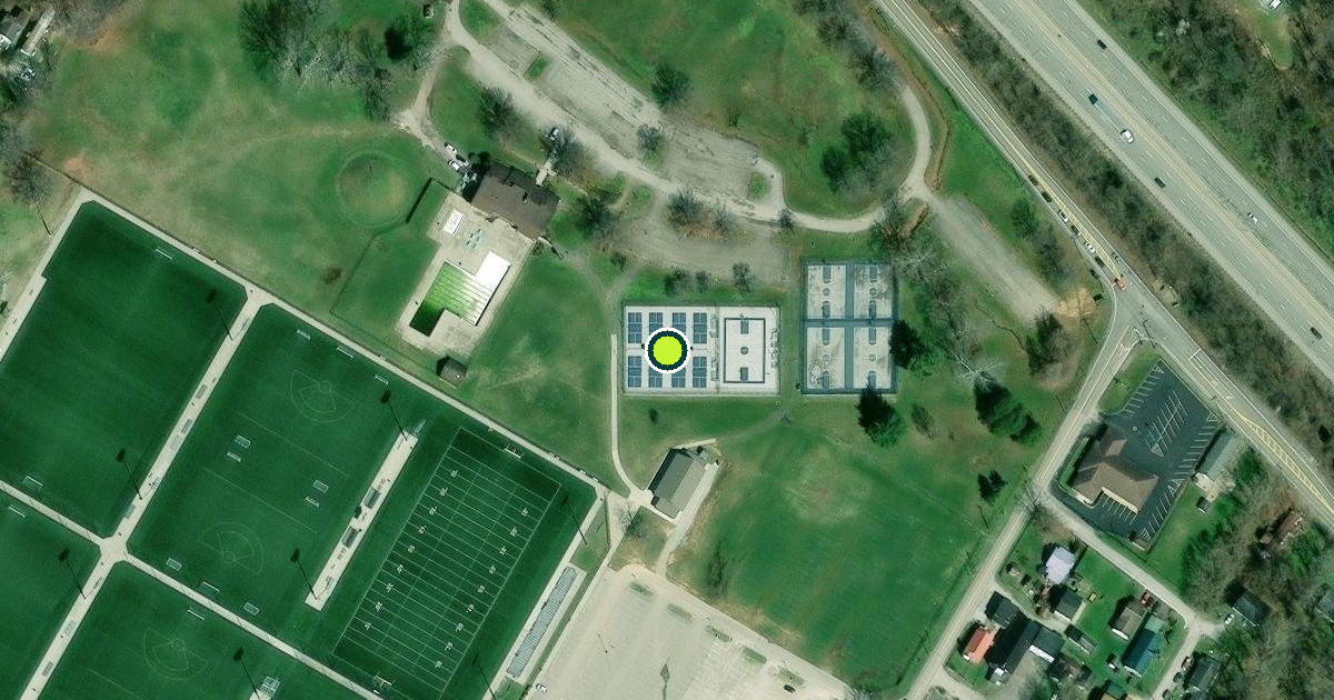 Satellite view of Kanawha County Pickleball Courts