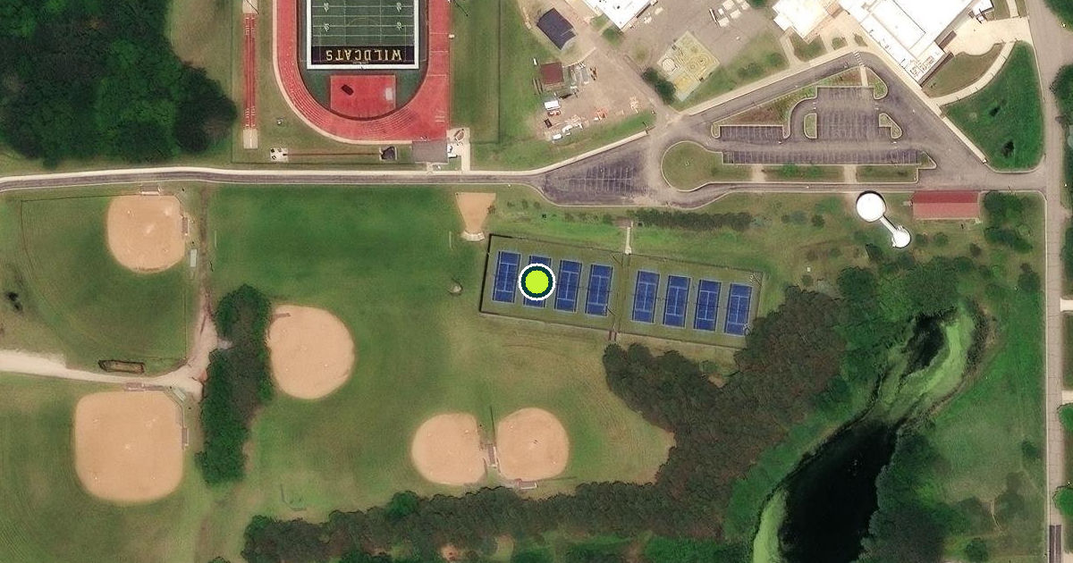 Satellite view of Kandiyohi County Pickleball Courts