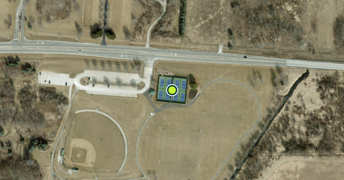 Satellite view of Kane County Pickleball Courts