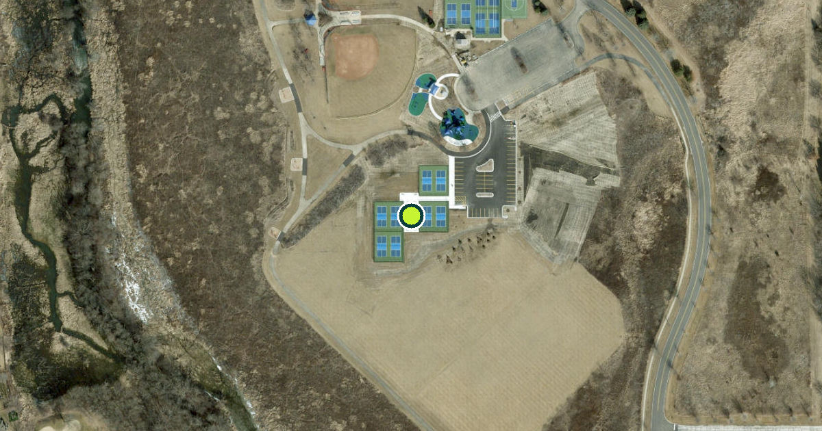 Satellite view of Kane County Pickleball Courts