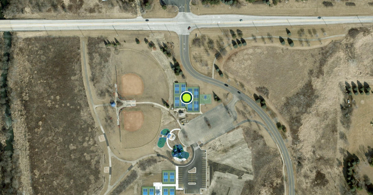Satellite view of Kane County Pickleball Courts