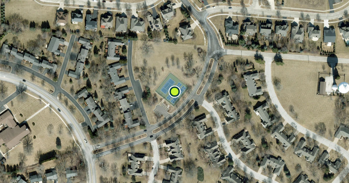 Satellite view of Kane County Pickleball Courts