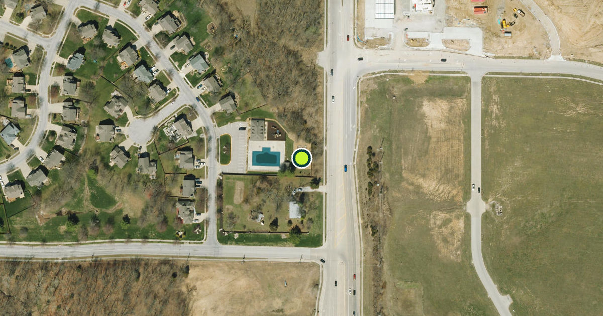 Satellite view of Kansas City Pickleball Courts