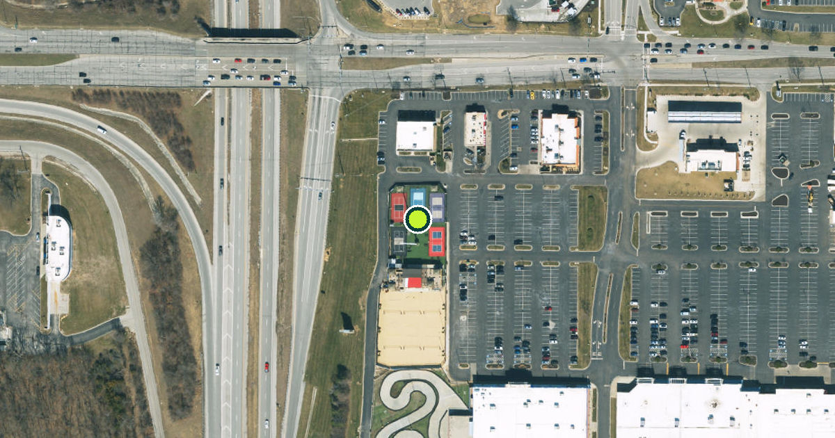 Satellite view of Kansas City Pickleball Courts