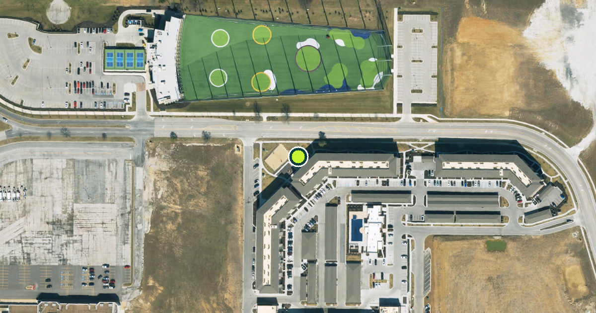 Satellite view of Kansas City Pickleball Courts