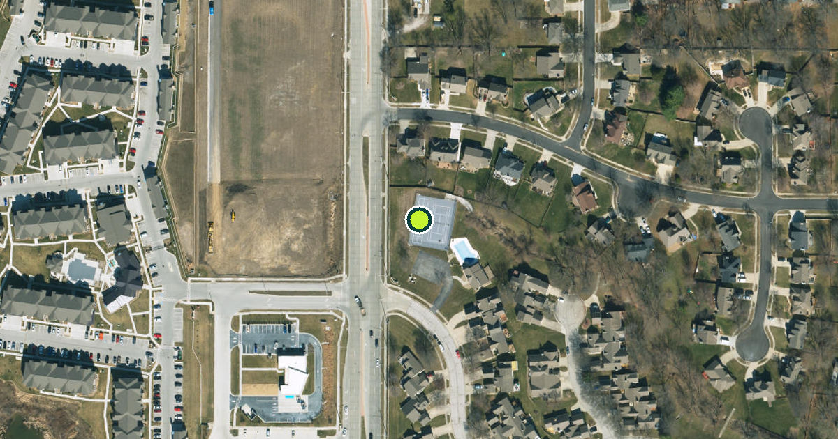 Satellite view of Kansas City Pickleball Courts