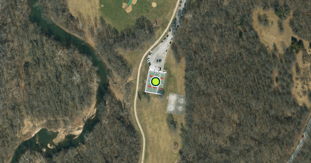 Satellite view of Kansas City Pickleball Courts