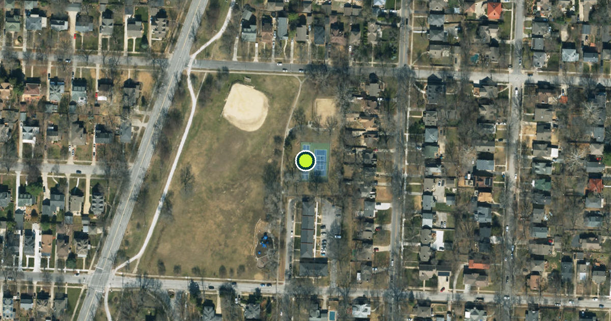 Satellite view of Kansas City Pickleball Courts