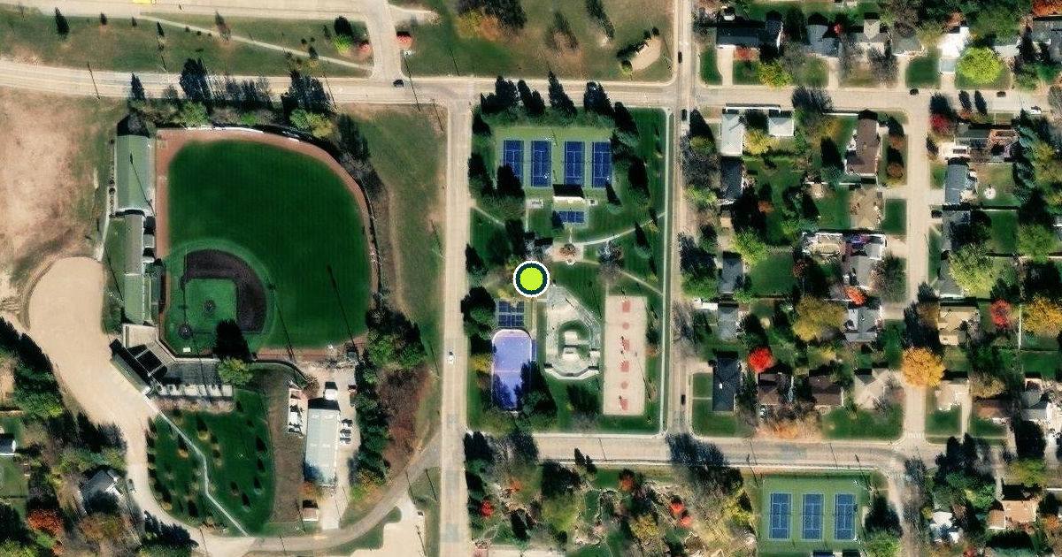Satellite view of Kearney Pickleball Courts