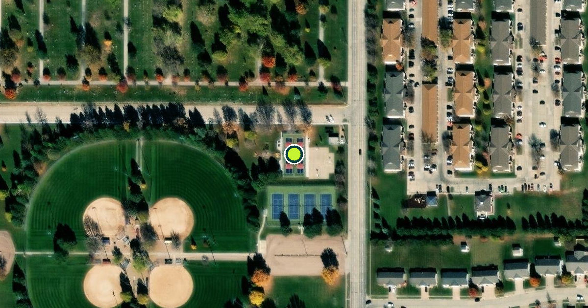 Satellite view of Kearney Pickleball Courts