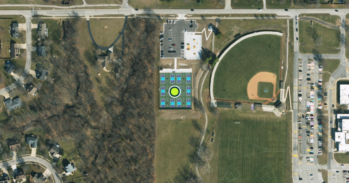 Satellite view of Kearney Pickleball Courts