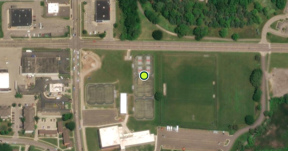 Satellite view of Kellogg Community College Pickleball Courts