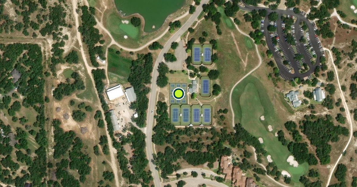 Satellite view of Kendall County Pickleball Courts
